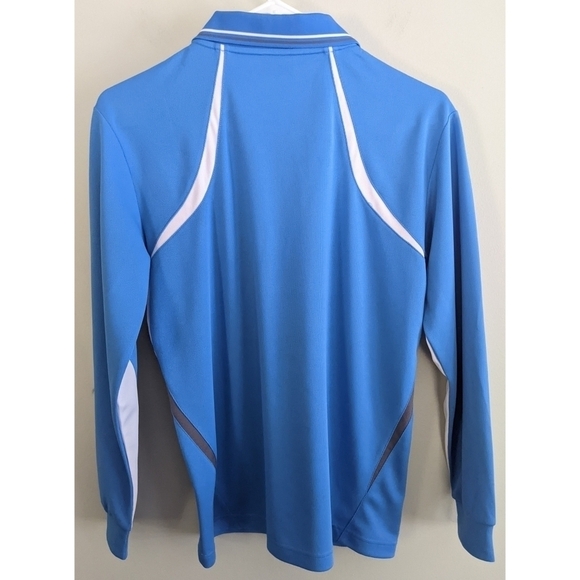 Dusseldorf Blue and White Quarter Zip Pullover Size Small - Picture 3 of 7